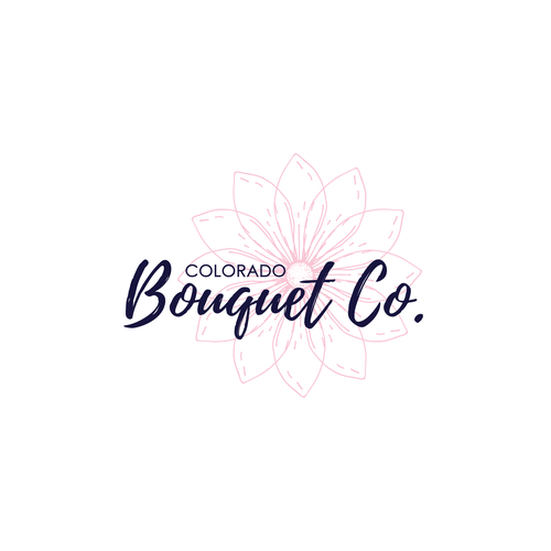 Floral logo with the title 'Logo design contest winner'