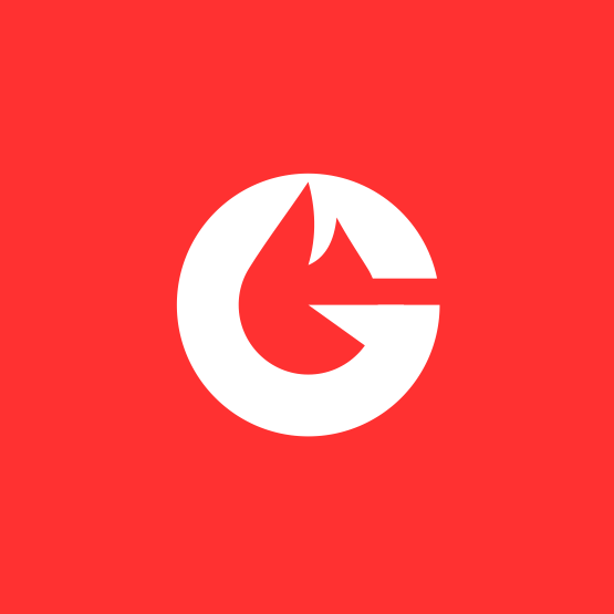 Fire logo with the title 'G + FLAME'