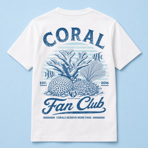 Environment t-shirt with the title 'Vintage Coral Fan Club T-Shirt Design | I Can Create Something Similar For You'