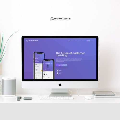 Insurance website with the title 'Life-Management Web Design '