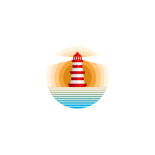 Guide design with the title 'lighthouse solid color'