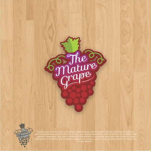 Vine logo with the title 'logo concept for Mature Grape'