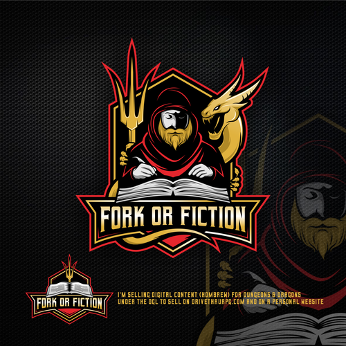 Dragon logo with the title 'FORK OR FICTION'