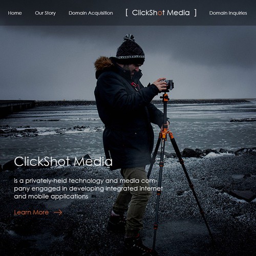 Redesigned website with the title 'Landing Page and Site Re-Design for a Media Co'