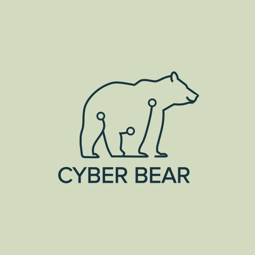 Bear logo with the title 'Need a logo for an App development company, Cyber Bear'