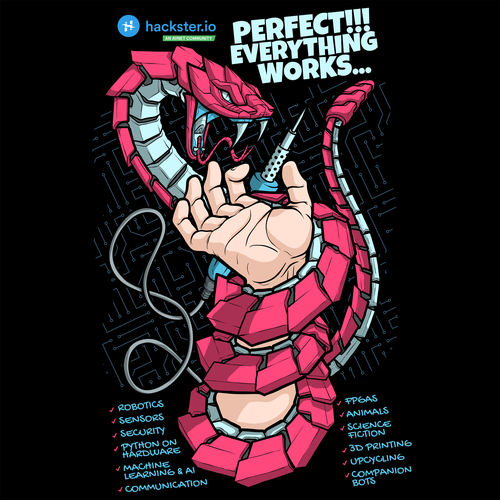 Technology illustration with the title 'Hackster.io'