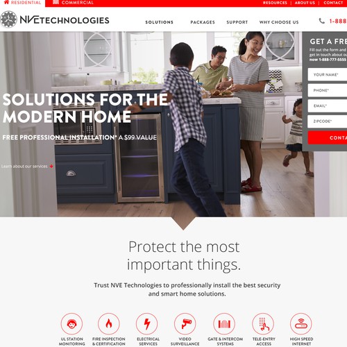 Service website with the title 'Web design for home services company'