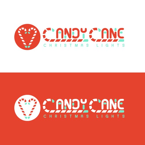 Christmas logo with the title 'Christmas Lights Logo'