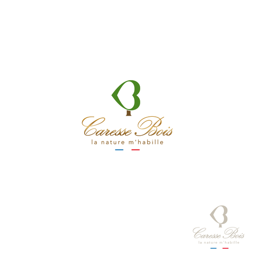 French logo with the title 'Caresse Bois'