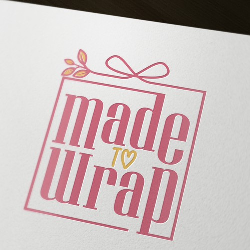 Green logo with the title 'Logo for a wrapping paper'