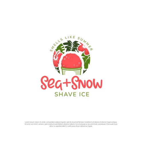 Ice design with the title 'Shave Ice logo'