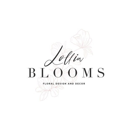 Florist logo with the title 'Lollia Blooms Logo'