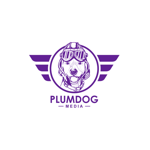 Animal logo with the title 'single color logo concept related with aero media company '