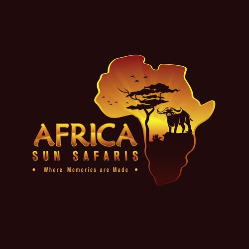Safari logo with the title 'Africa Sun Safari'