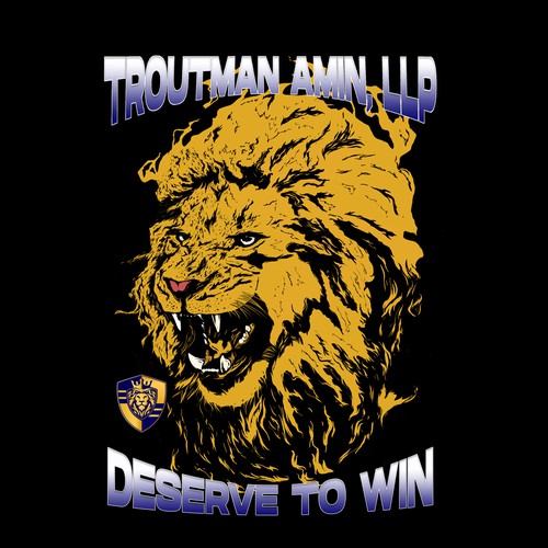 Lion t-shirt with the title 'Illustration troutman amin llp for tshirt merchandise'
