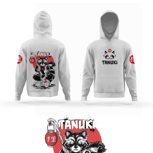 Animal character artwork with the title 'Tanuki'