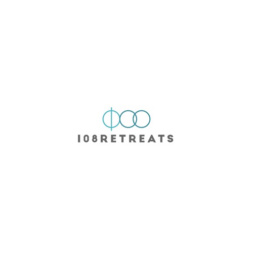 Yoga studio design with the title '108 Retreats Logo Design'