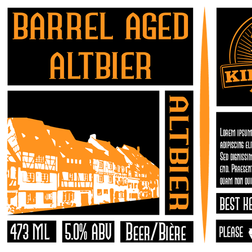 Beer can design with the title 'Craft brewery label concept'