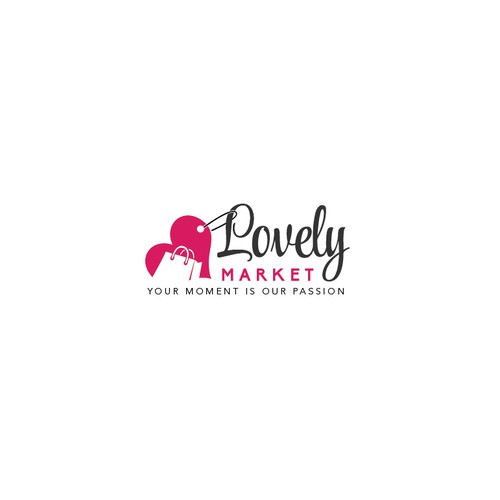 Ecommerce logo with the title 'Lovely concept for Lovely Market'