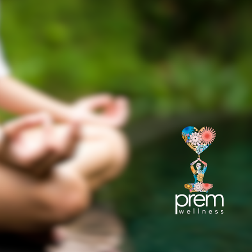 Spa brand with the title 'Create a logo for Prem Wellness (essential oils, energy healing & Kundalini yoga/meditation)'