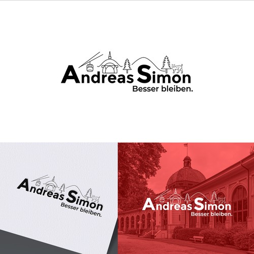 Campaign design with the title 'Mayoral Campaign Logo – Andreas Simon (Germany)'