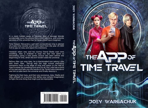 Science-fiction book cover with the title 'High Fantasy Time Travel Teen Adventure  Book Cover'