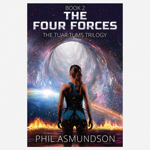 Space book cover with the title 'Book cover design'