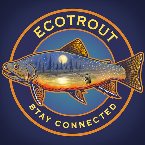 Fish logo with the title 'Ecotrout'