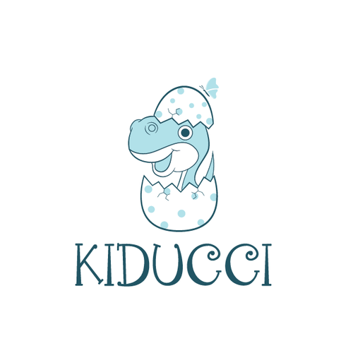 Dinosaur logo with the title 'childcare logo'