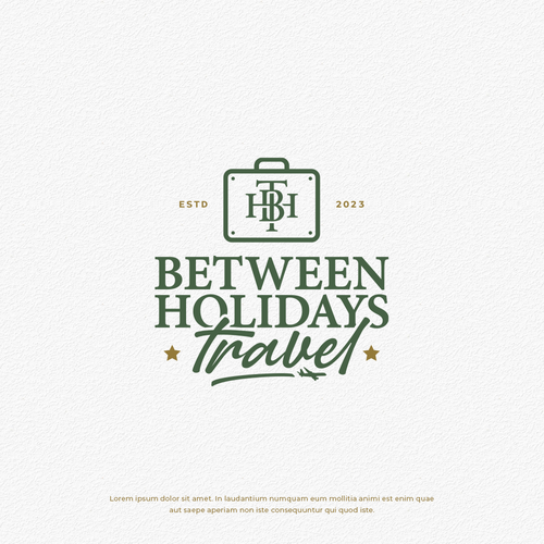 Travel agency logo with the title 'Winning logo Design For Between Holidays Travel'