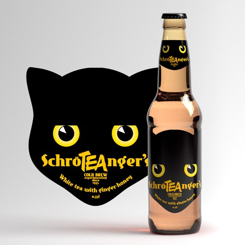 Tea label with the title 'Tea bottle logo'