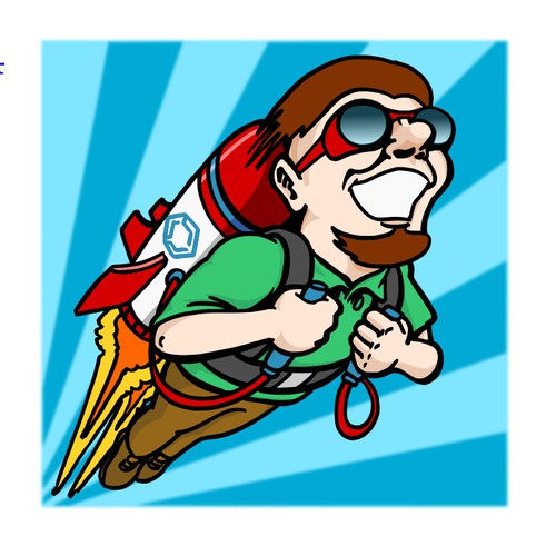 Rocket artwork with the title 'Illustrated interview process guide'