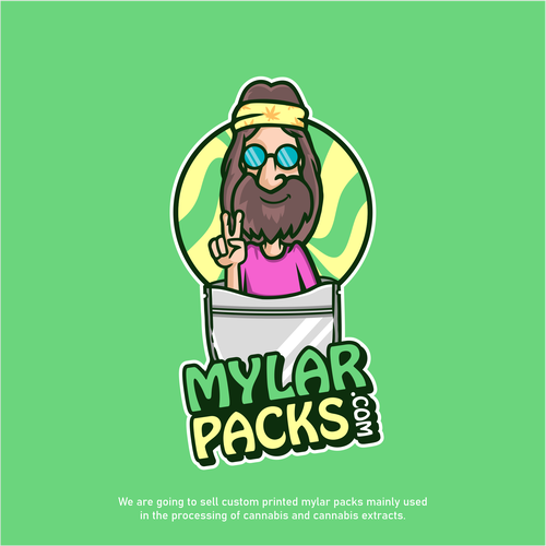 Hippie design with the title 'Logo for mylarpacks.com'