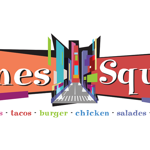 New York logo with the title 'Colorful Logo Concept for Restaurant'