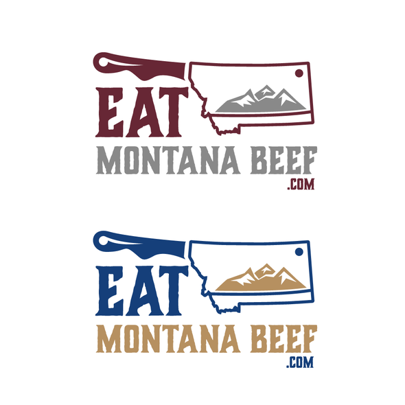 Montana logo with the title 'Logo concept of Montana beef company'