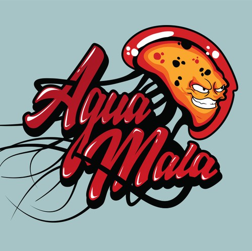 Jellyfish design with the title 'Boat Logo — Cartoon Jellyfish Mascot'