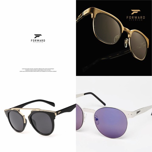 Sunglasses design with the title 'Logo design for Forward eyewear'