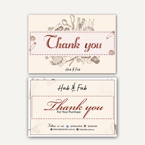 Thank you design with the title 'Thank you Card'