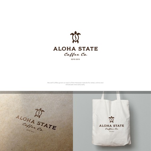 Hawaii logo with the title 'Aloha State Coffee Co.'