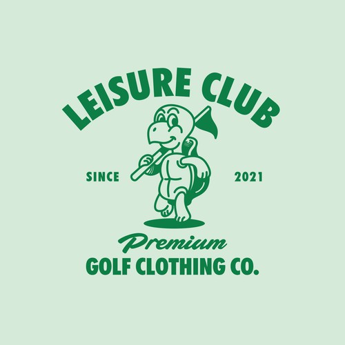 Turtle logo with the title 'Leisure Club Logo Design'
