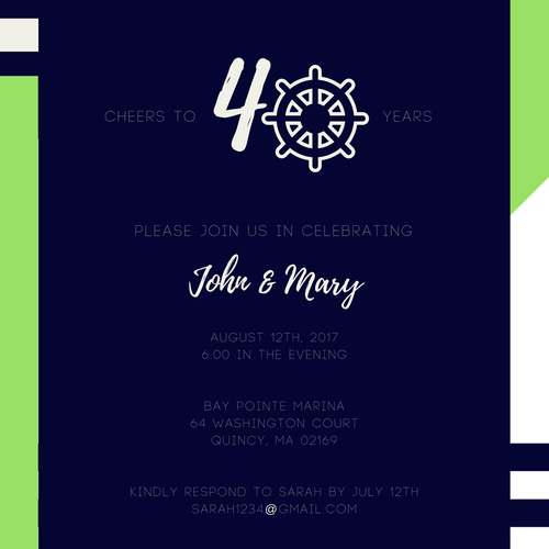 Marriage design with the title 'Invite'