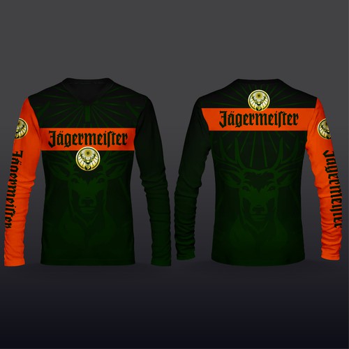 Mountain bike design with the title 'Jagermesiter MTB Cycling Jersey'