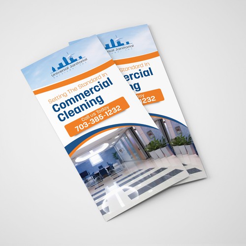 Commercial design with the title 'Brochure for commercial cleaning business'