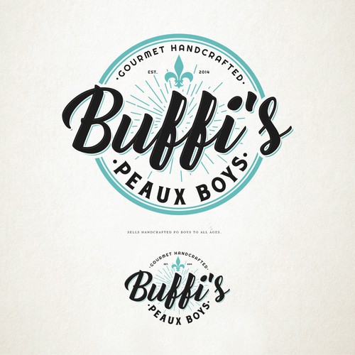 Vintage modern logo with the title 'Buffi's Peaux Boys'