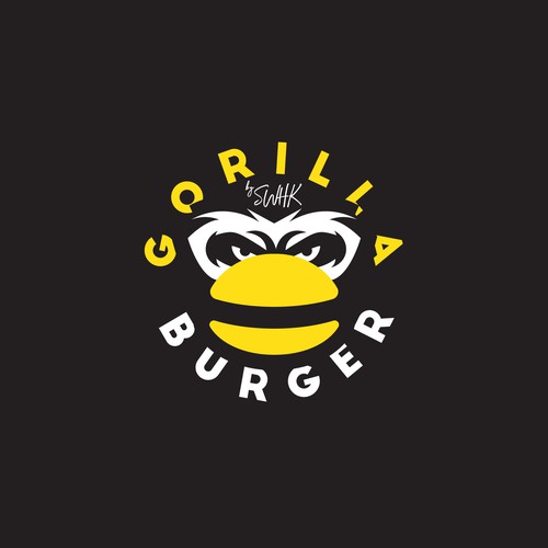 Gorilla logo with the title 'Gorila Burger logo'