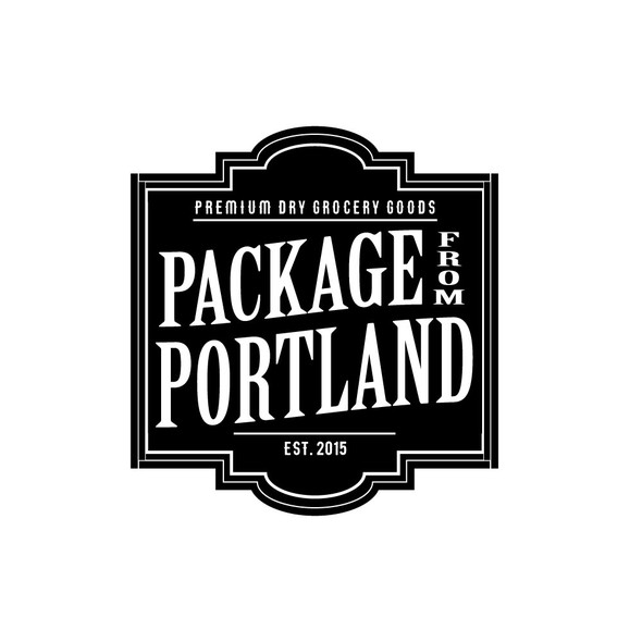 Portland logo with the title 'Logo for a new premium dry grocery goods company'