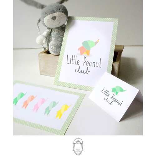 Peanut design with the title 'Little Peanut Club Logo'