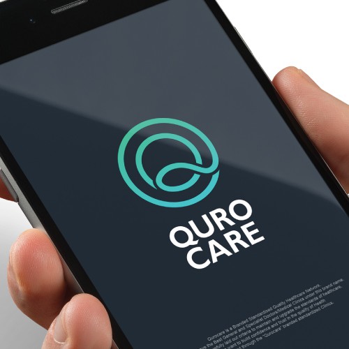 Healthcare design with the title 'QuroCare Logo v02'