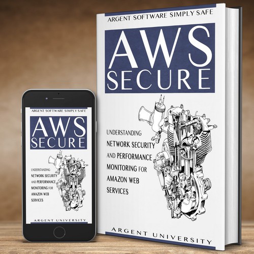 Engineering design with the title 'Cover Design for a Software book by Argent University'