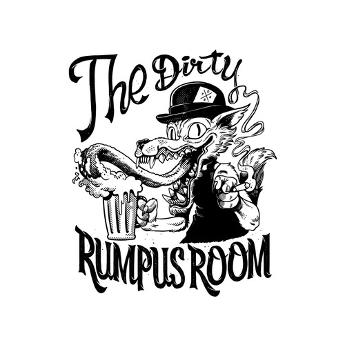 One-color design with the title 'The Dirty Rumpus Room'